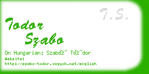 todor szabo business card